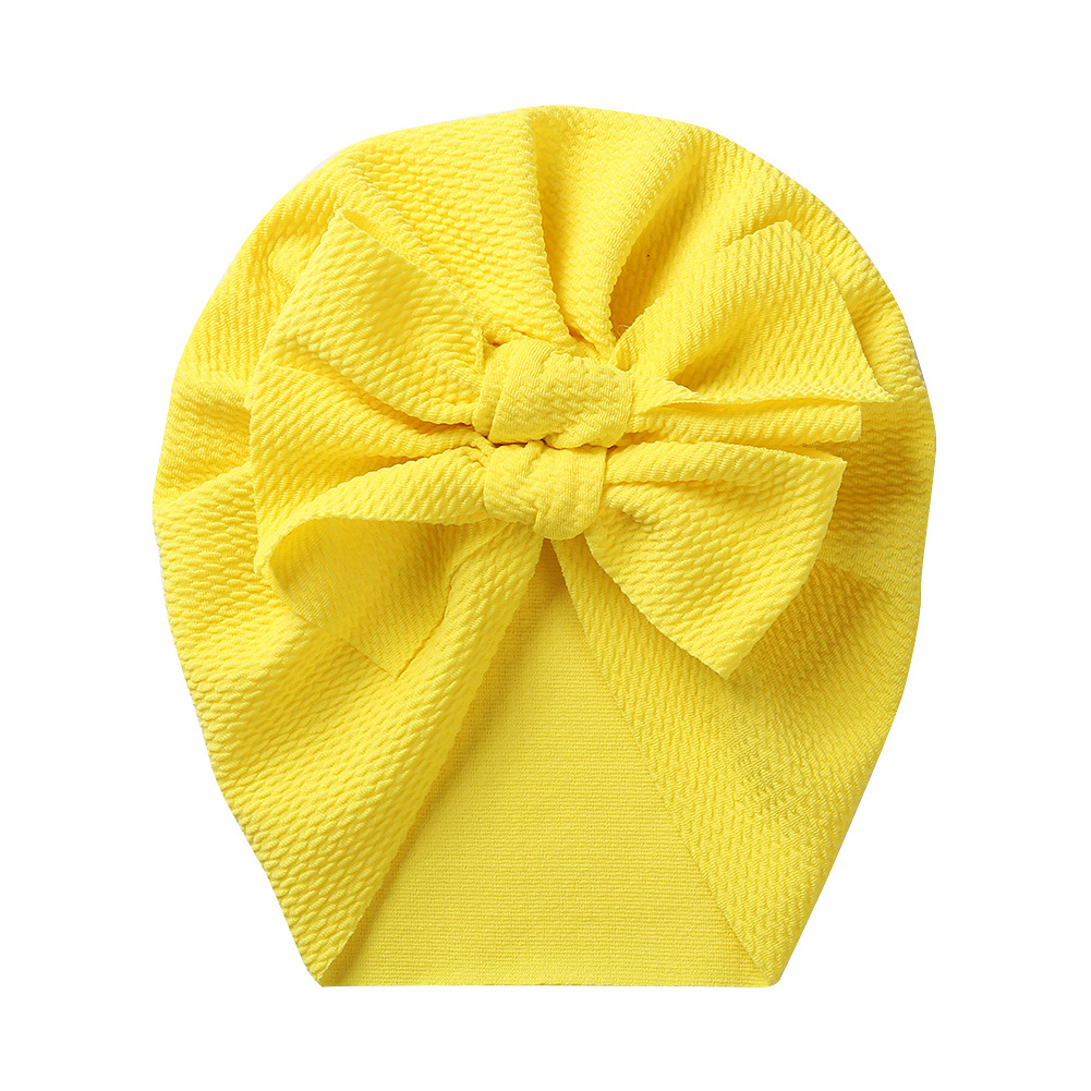 Cross-Border Double Knot Children's Pullover Hat Baby Spring and Autumn Bow Indian Hat Candy Color Baby Brimless Hat