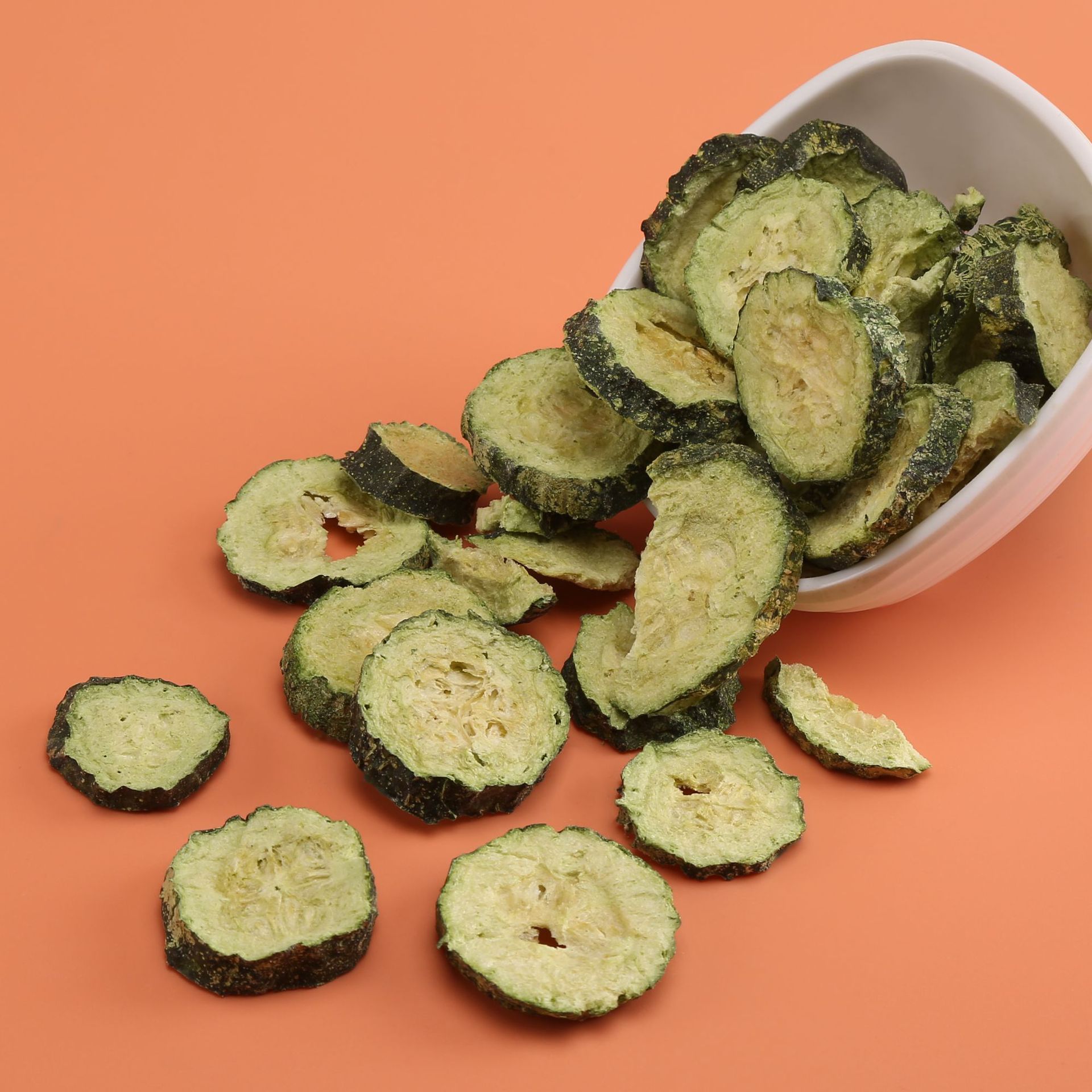 fd冻干黄瓜片散装批发脱水蔬菜黄瓜条脱水黄瓜片宠物食品青瓜片