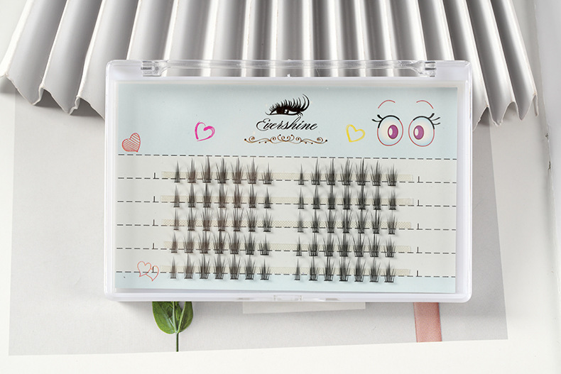 South Korean Girl's Team Segmented Little Devil Grafting Individual False Eyelash False Eyelashes Thick Curl Little Devil Eyelash