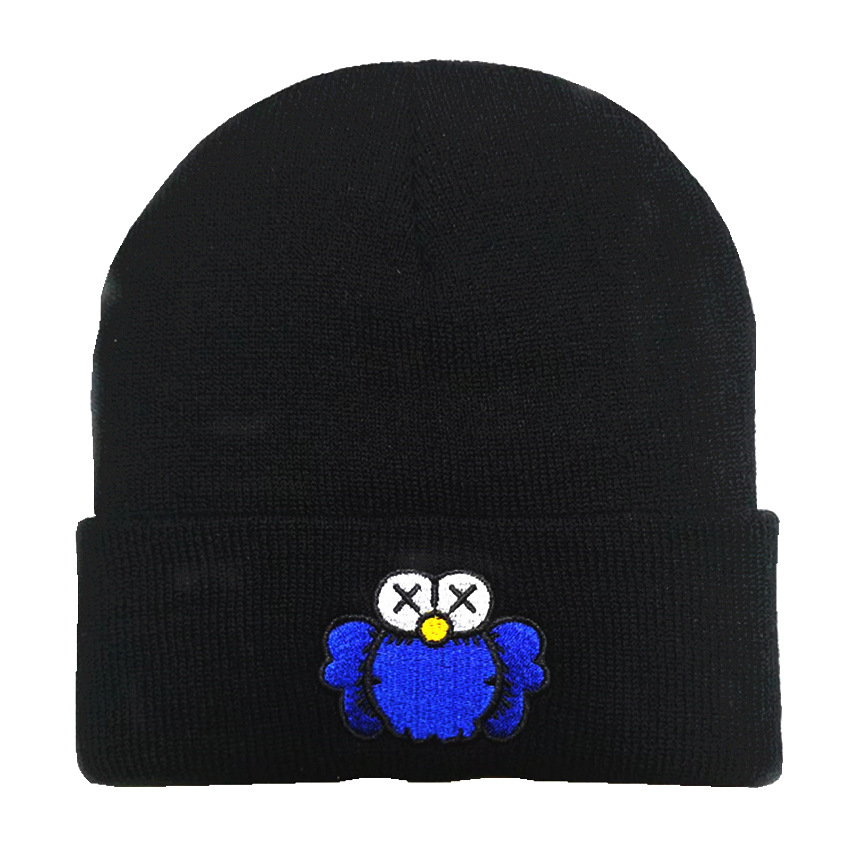 New Trendy Brand Sesame Street Wool Hat Men and Women Couple Harajuku All-Matching Hip Hop Outdoor Trendy Slipover Knitted Hat