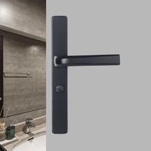 黑色极窄边门框阳台卫生间浴室门锁厨房洗手间厕所单舌执手无钥匙