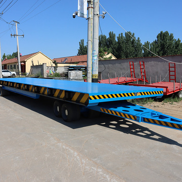 牵引平板车重型拖车 多用途平板货物运输拖车厂区车间转运平板车