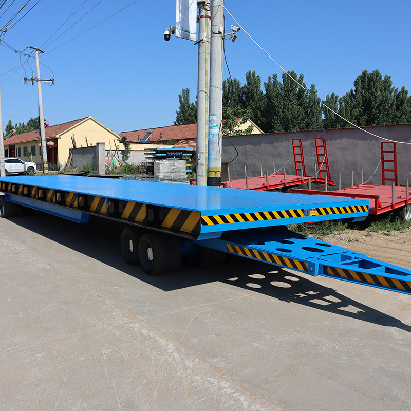 25吨重型拉货四轮平板拖车机场物流码头港口周转平台 牵引平板车
