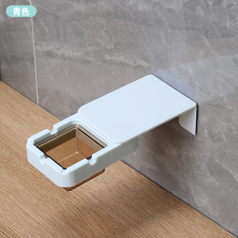 Rotating Hidden Toilet Creative Wall-Mounted Ashtray with Lid Toilet Office Ashtray Punch-Free Household