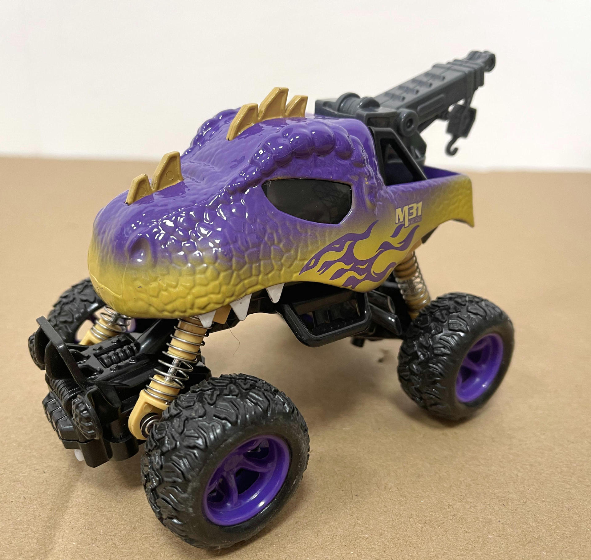 跨境亚马逊 恐龙合金车 恐龙卡车 合金车玩具 合金回力车