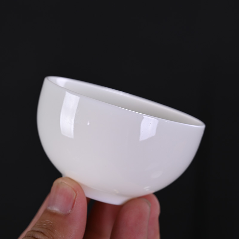 x70t德化羊脂玉白瓷杯子小茶杯6只装礼盒套装陶瓷功夫茶具品茗杯