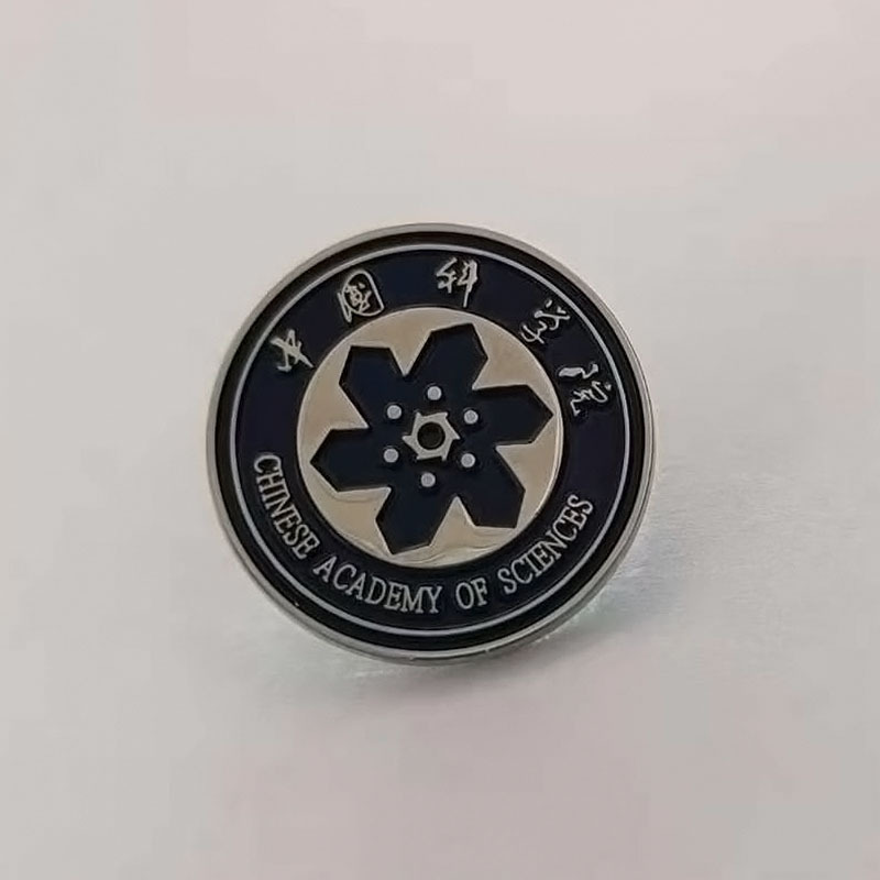 中国科学院学校徽章 烤漆滴胶珐琅工艺 来图来样校园礼品量大从优