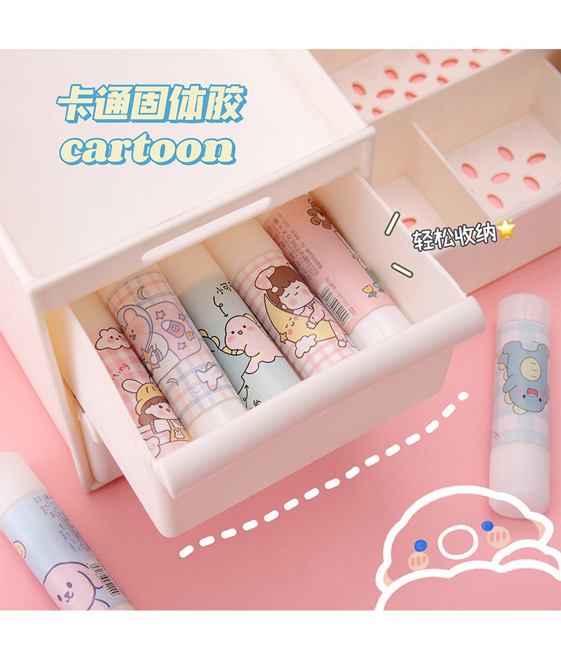 卡通固体胶创意可爱学生用高粘度强力固体胶水办公文具用品胶棒