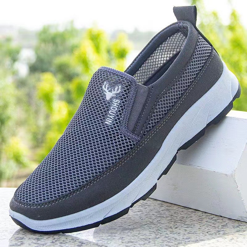 Summer New Men's Shoes Mesh Sneaker Subnet Shoes Breathable Fashion Men's Cloth Shoes Hollow Mesh Student Shoes