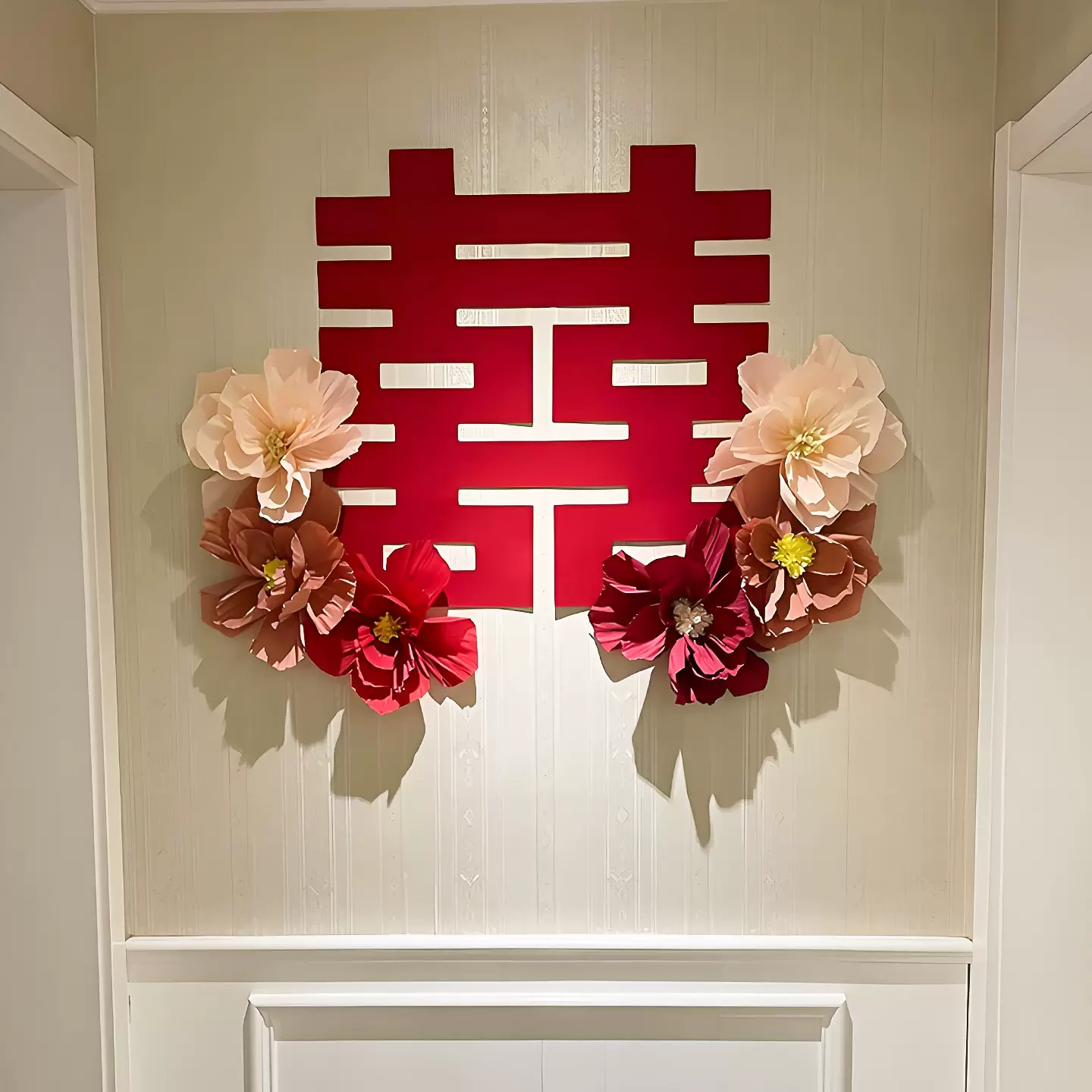 婚房布置装饰结婚专用卧室囍字门窗户楼梯台阶婚礼大小喜字贴套装