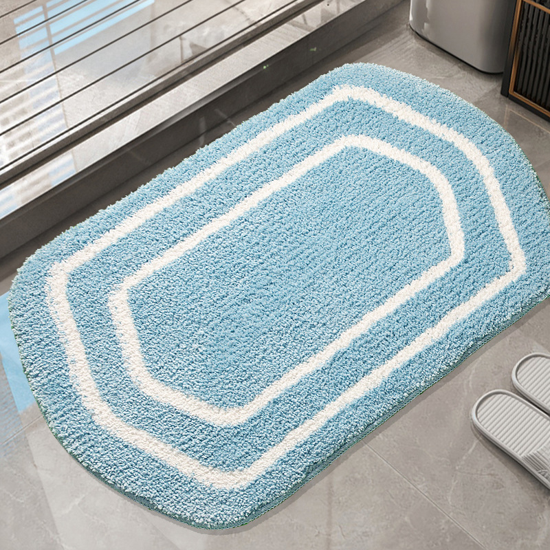 bathroom door mat bathroom non-slip absorbent carpet household microfiber carpet mat tpr foot mat