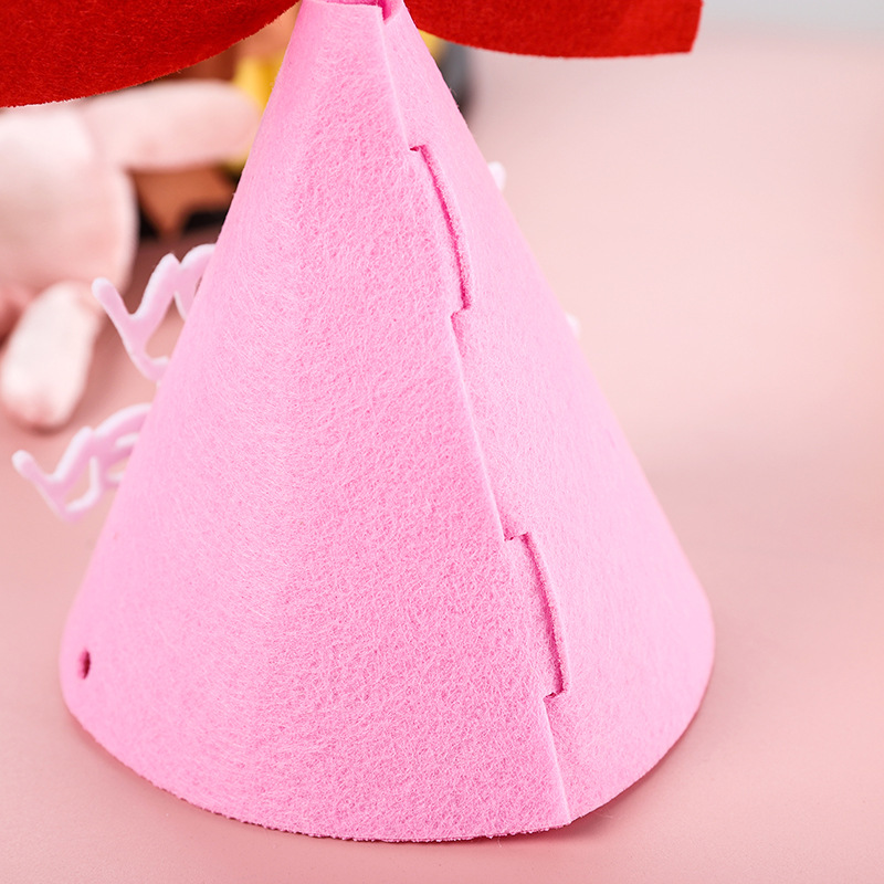 韩国ins儿童周岁生日无纺布毛毡帽子网红派对生日装饰道具生日帽