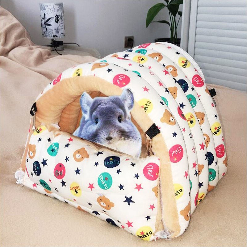 龙猫窝冬季保暖棉窝松鼠过冬天小窝兔子屋蜜袋鼯睡窝鹦鹉用品