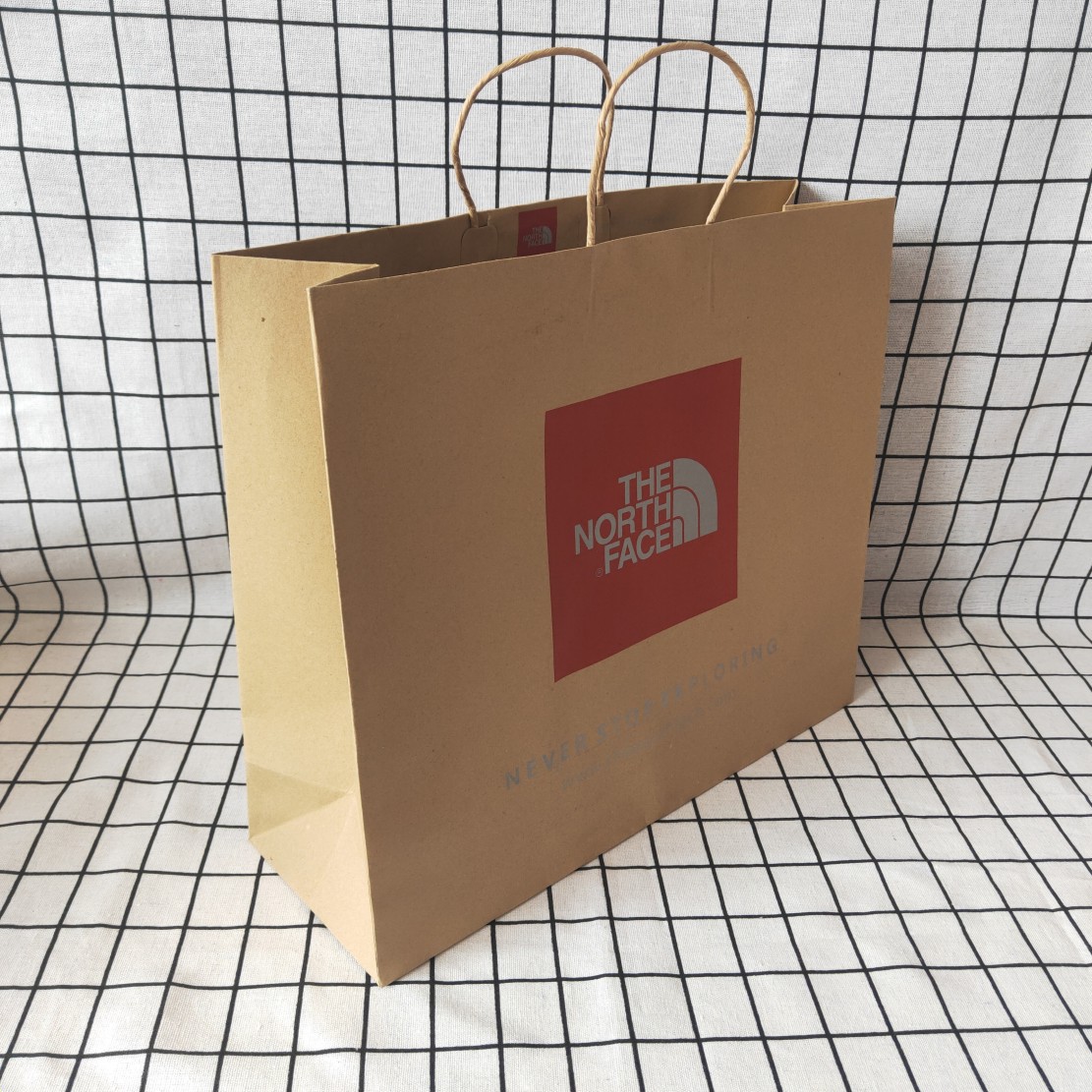用于thenorthface 北面 三夫户外登山运动 牛皮纸袋子 手提袋 购