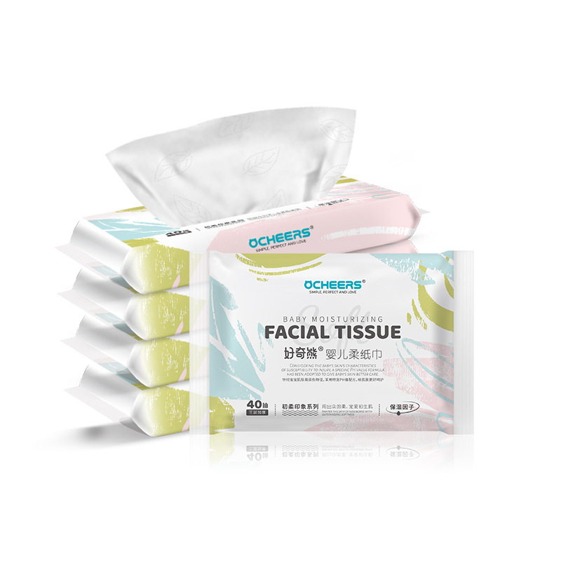 Baby Soft Tissue Baby Special Moisturizing Paper Extraction Cloud-like Soft Tissue Baby Cream Paper Newborn Facial Tissue Wholesale