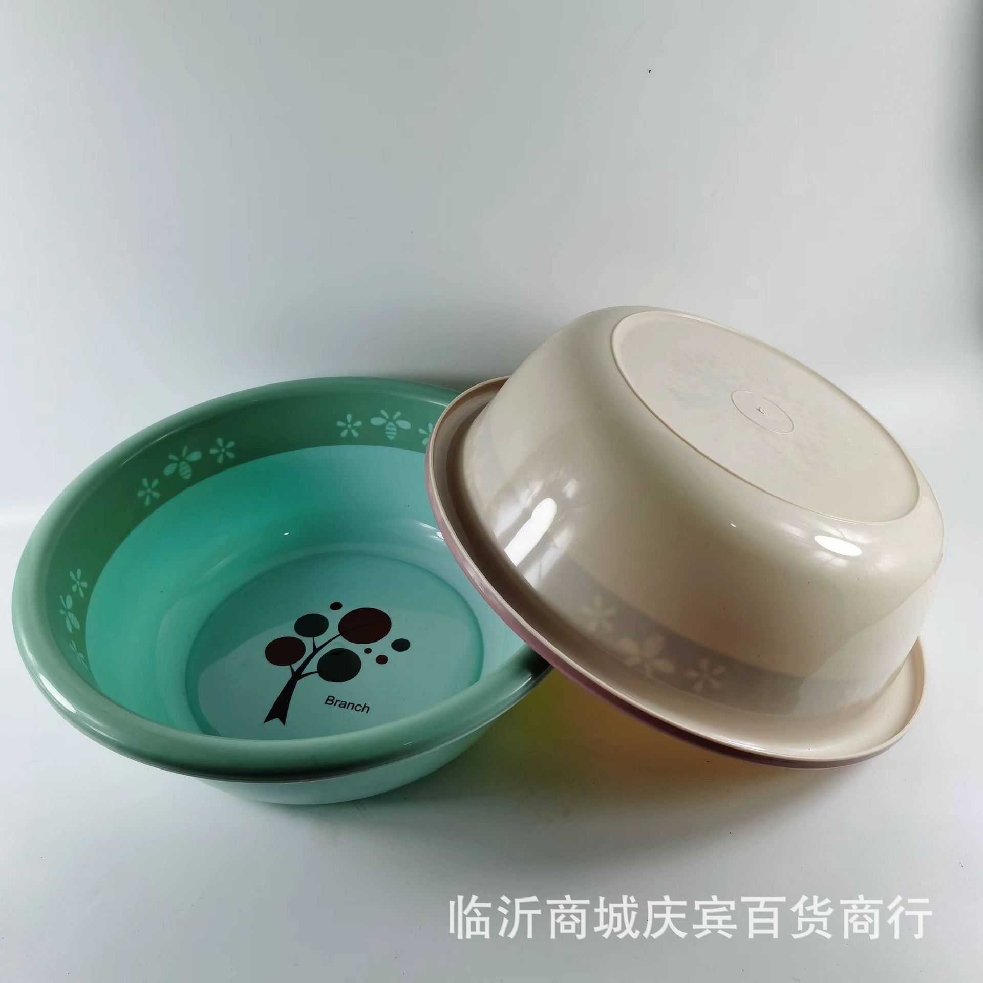 批发洗脸盆 塑料盆 双色脸盆洗衣服盆洗菜盆子 6元店地摊货源