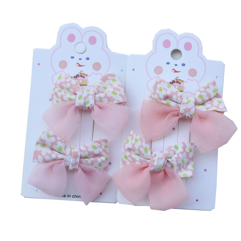 New Twist Waist Print Children's Bow Barrettes Girl's Hairpin Hair Accessory Clips Cute Baby Girl Princess Headdress