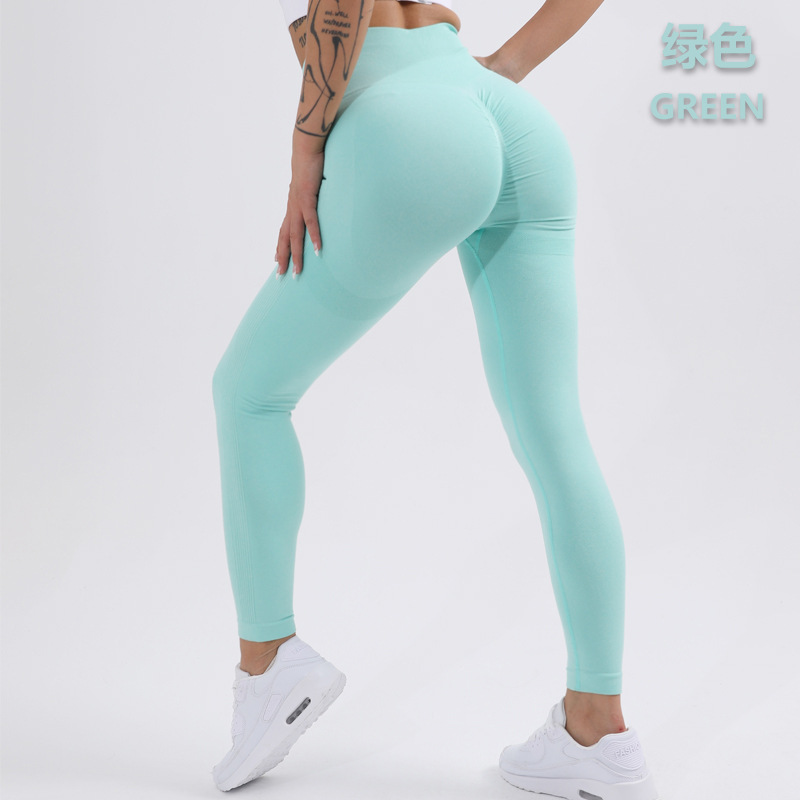 Best Seller in Europe and America Exercise Workout Pants Seamless Knitted Hip Slimming Leggings Women's Moisture Wicking Yoga Pants Spot