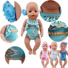 Head Flower Swimsuit Fish Scale Style For 43Cm Baby Items&18