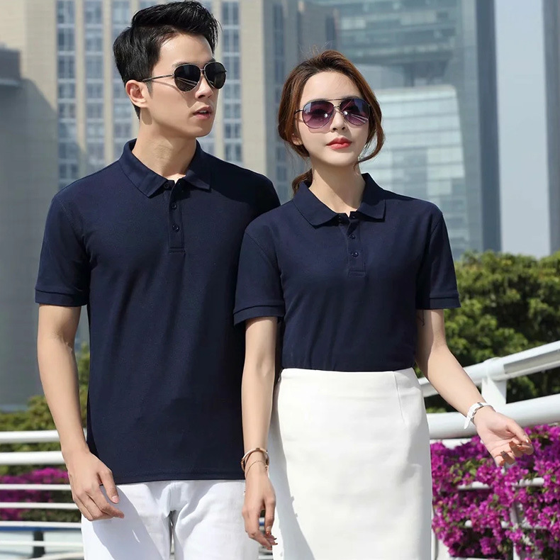 Summer Short-Sleeved Men's Lapel Polo Shirt Red Advertising Shirt Corporate Cultural Shirt White Work Clothes Printed Logo