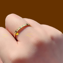 不掉色时尚钛钢戒指女爱心简约光面指环小众设计感网红手饰尾戒子