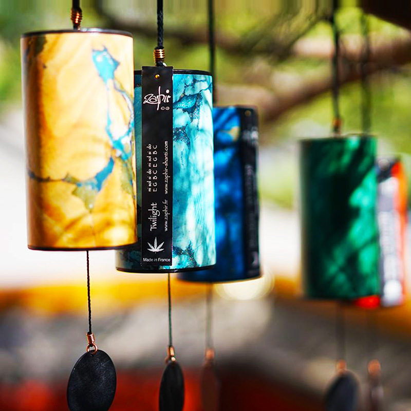 zaphir唱诵风铃歌诗koshi法国五行冥想手摇铃卧室阳台铜铃铛挂件