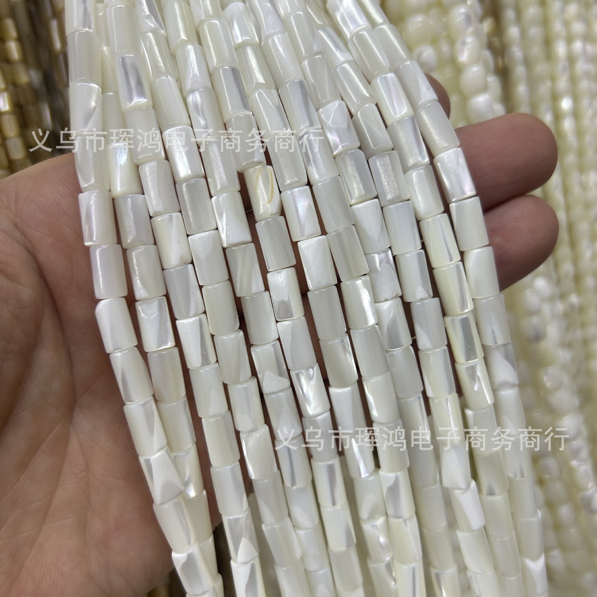 马蹄螺直桶珠散珠 马蹄螺管珠项链手链 diy饰品配件串珠隔珠批发