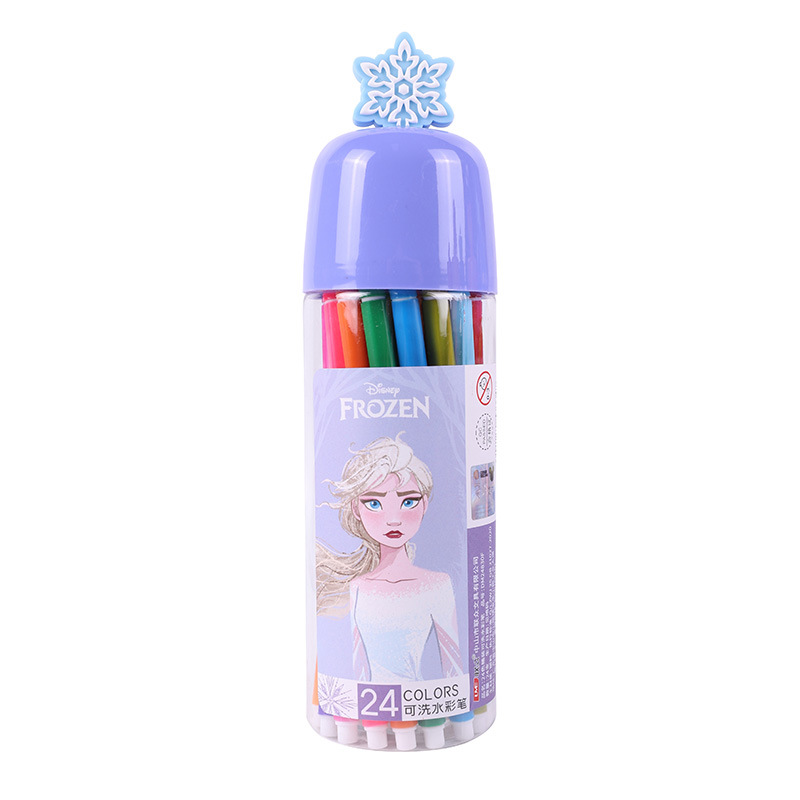 Disney Children Washable Watercolor Pen 12/24/36 Color Primary School Student Painting Crayons for Graffiti Prize Gift Wholesale