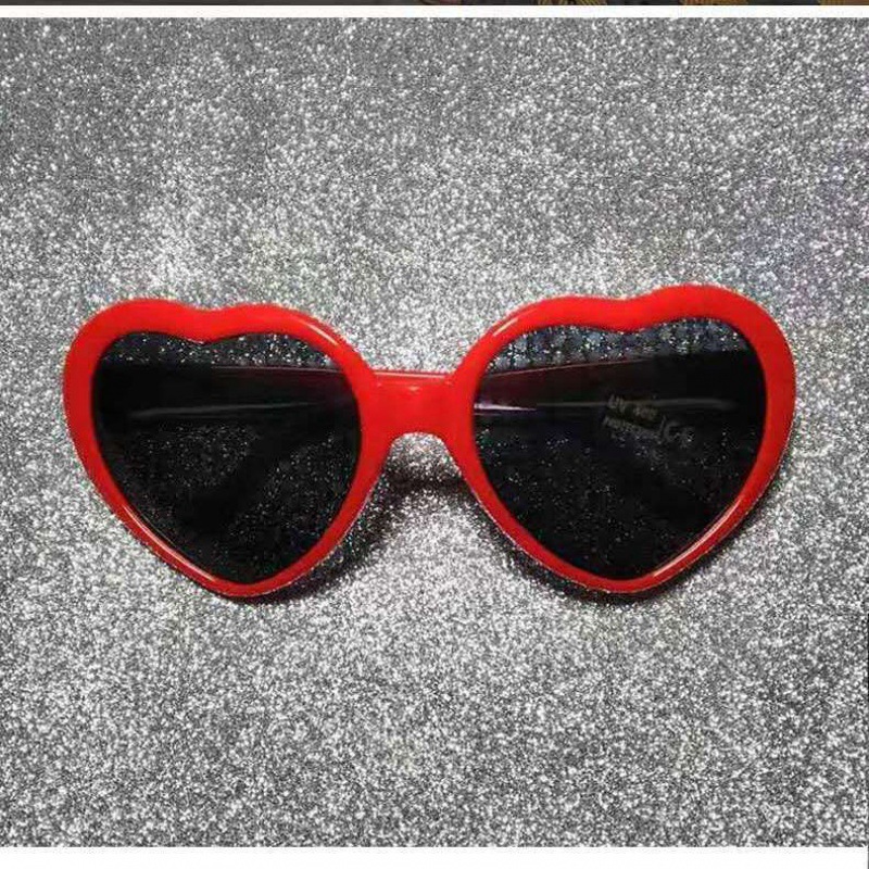 黑科技网红情人节同款爱心灯光特效眼镜太阳镜创意墨镜潮