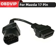 适用马自达17针汽车检测连接线Mazda 17pin to 16pin OBD2 cable