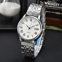 Quartz Watch2023浪亲腕钢带三针石英手表欧美时尚风格男士手表