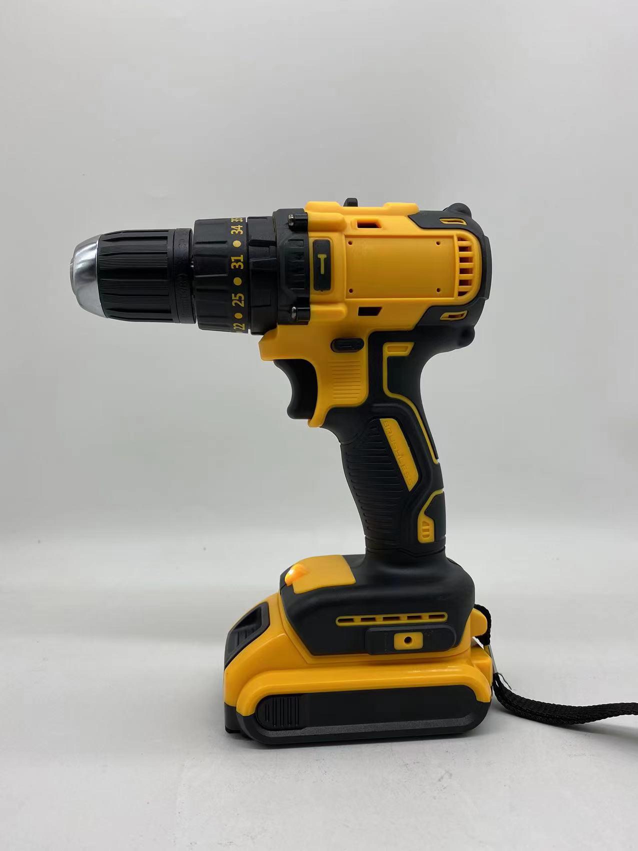 厂家直销锂电池充电手电钻多功能电动螺丝刀家用电动工具无刷电钻