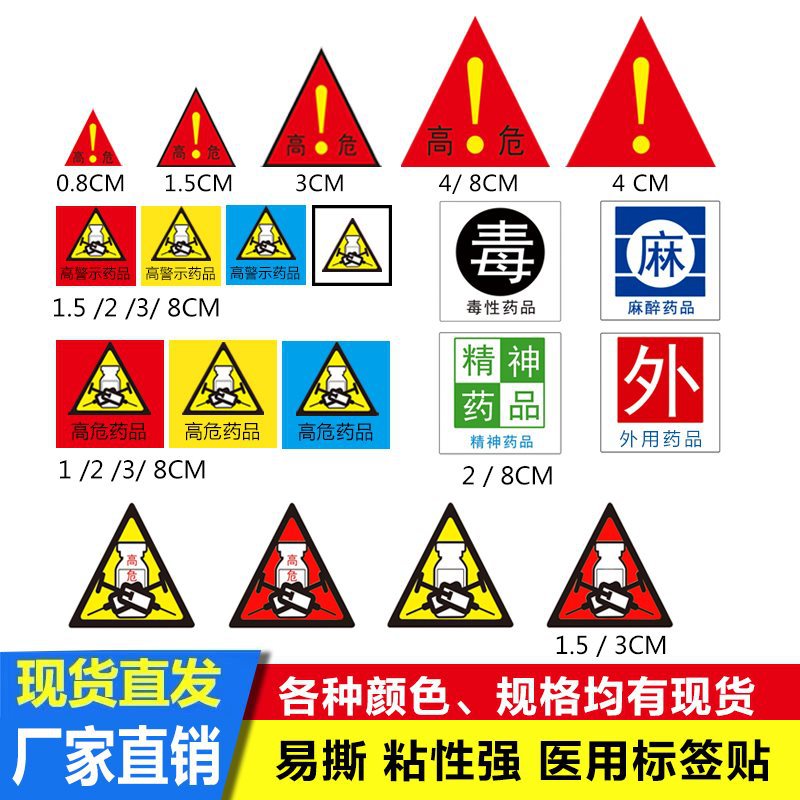 外用药标签麻醉精神运动员慎用高危高警示药品标识外用药标识