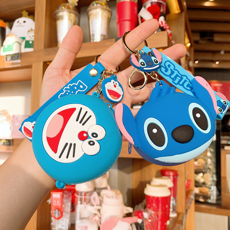 Cartoon New Cute Coin Purse Key Chain Silicone Mini Storage Key Pendants Children Pokonyan Keychain