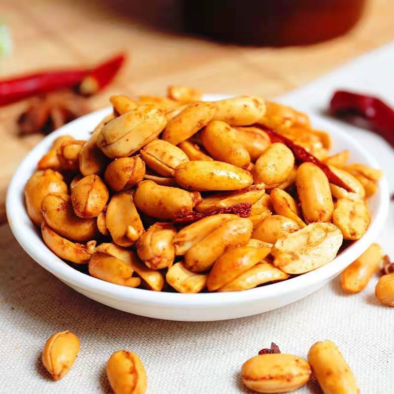 酒鬼花生香辣花生麻辣花生油炸花生休闲零食坚果下酒菜花生米批发