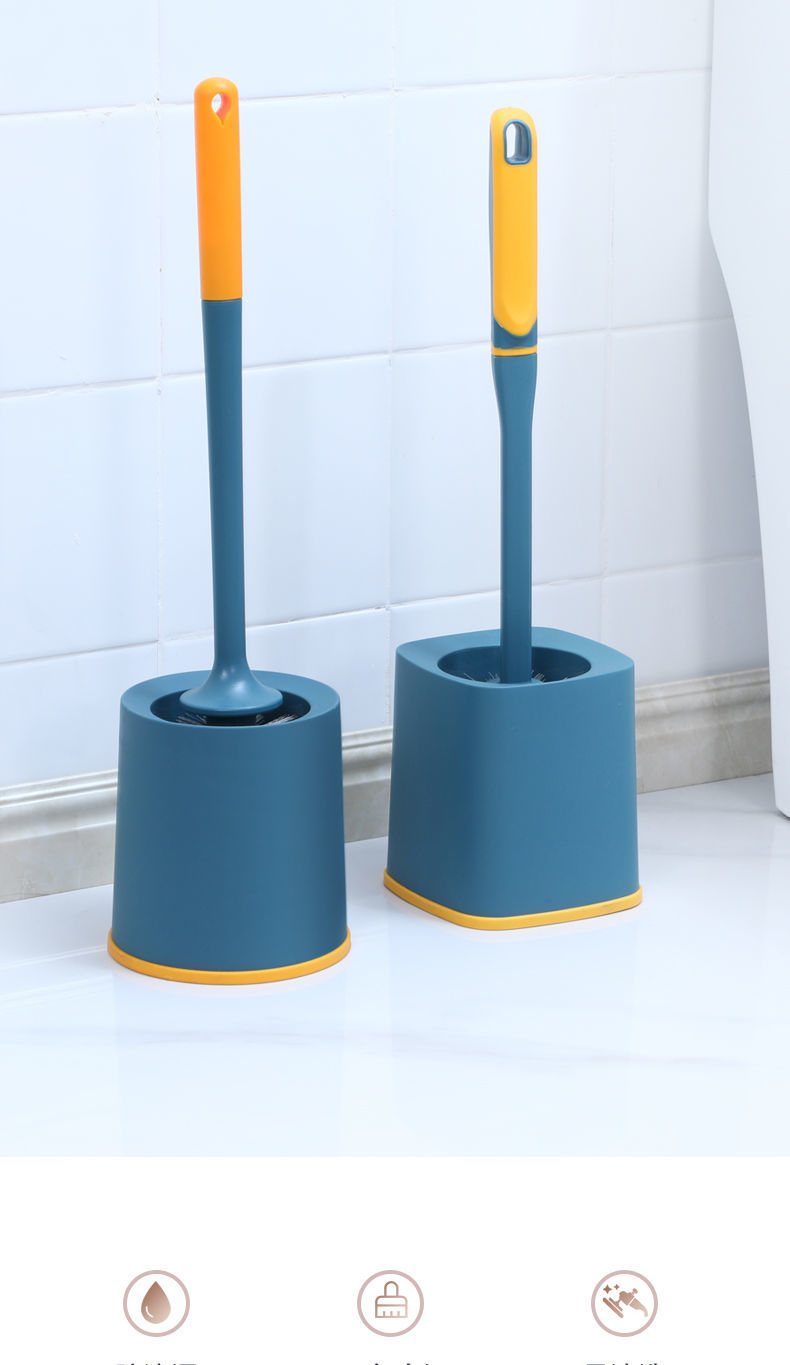 马桶刷子洗厕所神器厕所刷多功能无死角家用带底座商超款长柄圆头