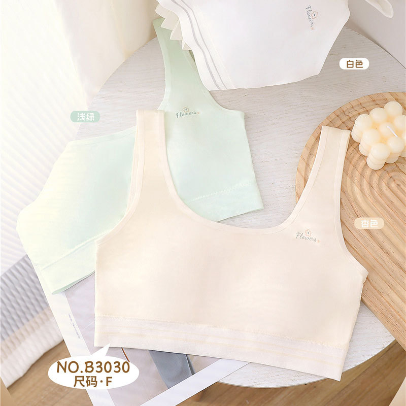 发育期少女内衣高中生16岁青少年女孩二阶段初中生文胸固定杯批发