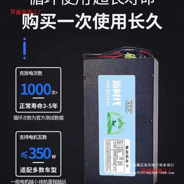 星恒新日电动车锂电池48v12ah锂离子小型大容量雅迪深远天能通用