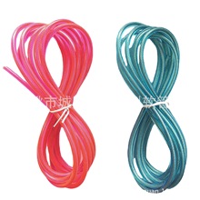 专业批发各类PVC PU绳子 半成品跳绳配件 钢丝包胶跳绳