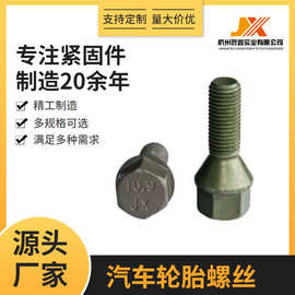 汽车轮胎螺丝轮毂螺栓碳钢材质达克罗车载螺钉