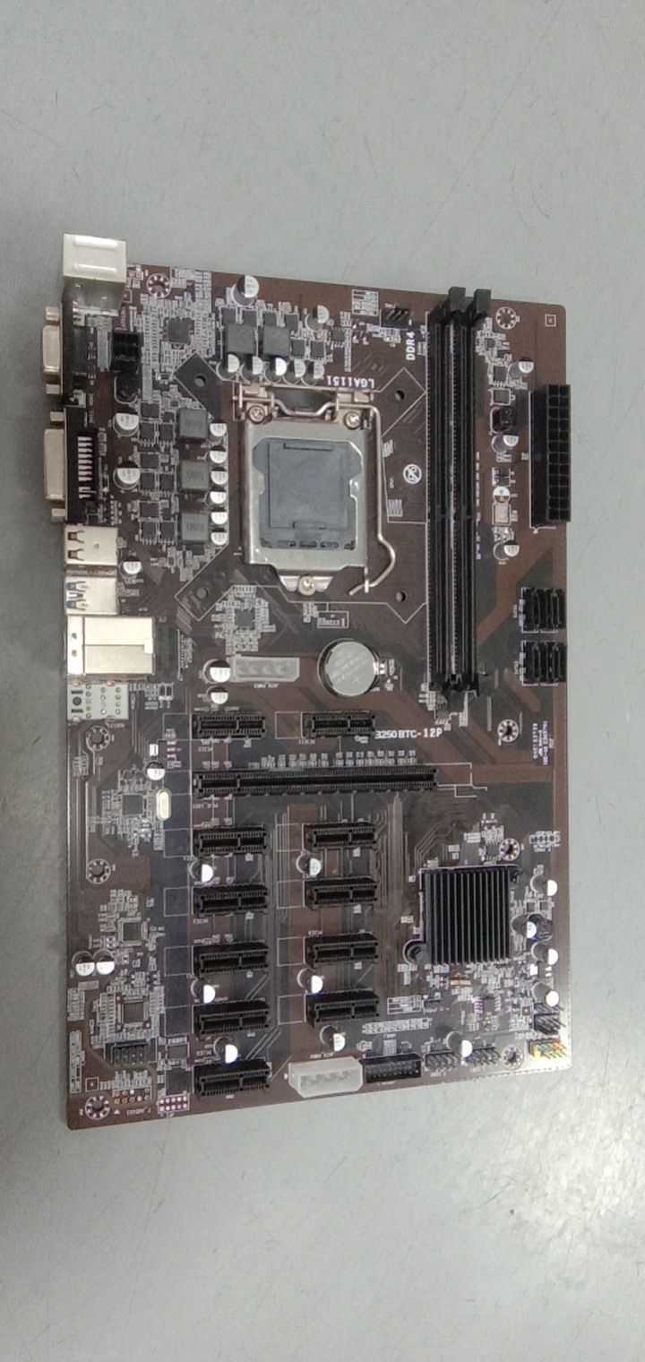 现货电脑主板b250btc 12个pcie显卡槽1151接口ddr4代8p 6p