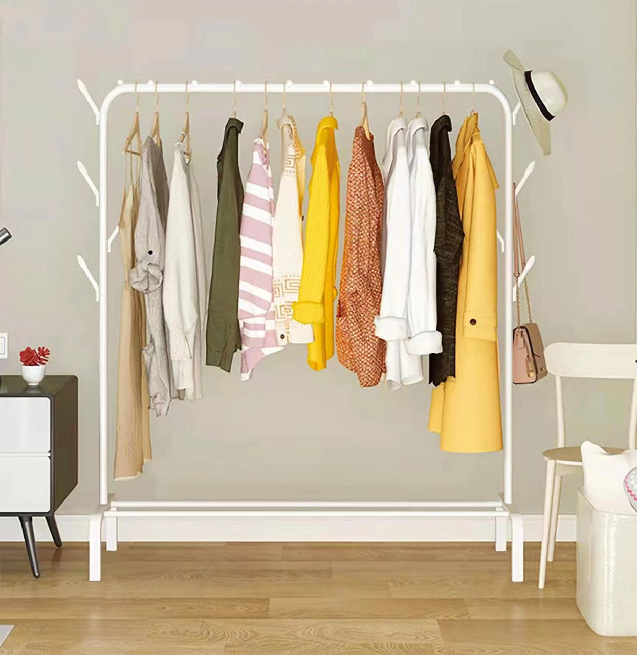 Clothes Hanger Floor Student Household Dormitory Folding Bedroom Drying Rack Balcony Storage Simple Coat Rack Wholesale