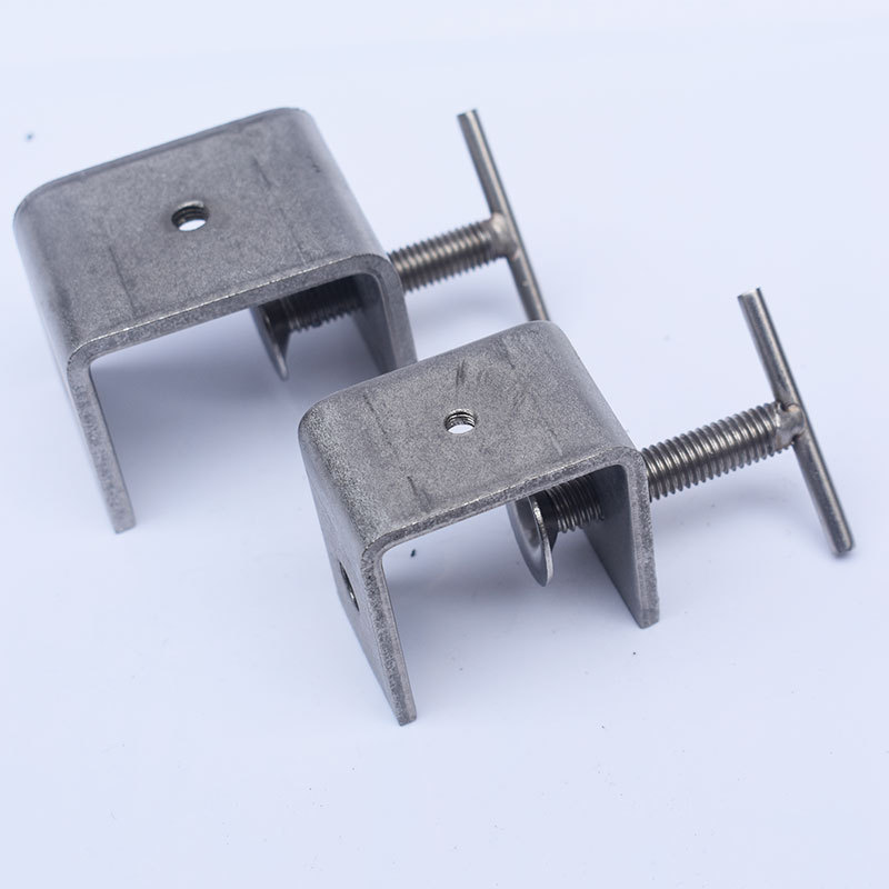 老虎夹不锈钢304手拧工字方管固定卡扣c形虎口吊件夹紧器电缆卡子