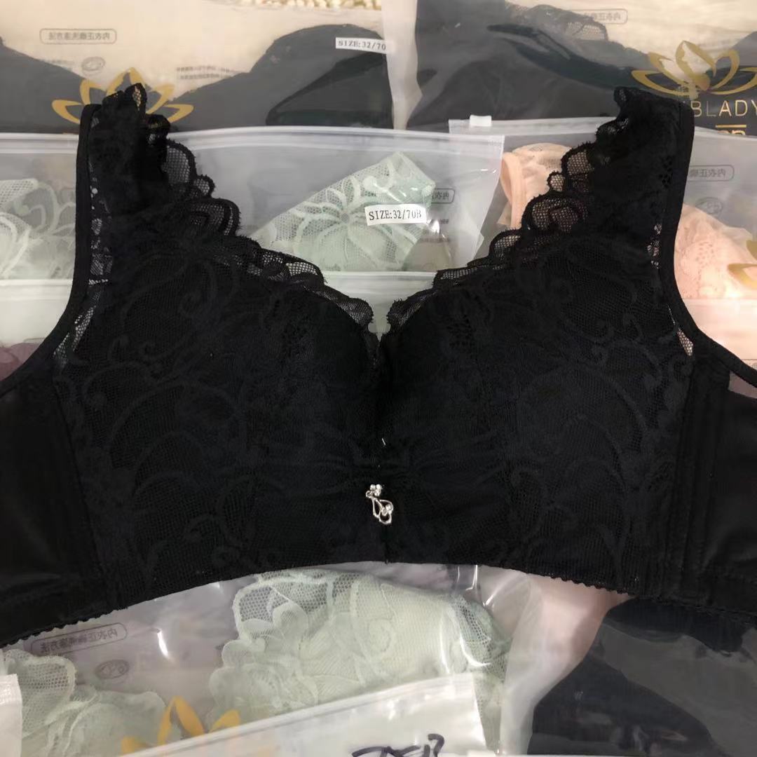 无钢圈背心款bc杯内衣蕾丝盐步大厂货调整型聚拢文胸
