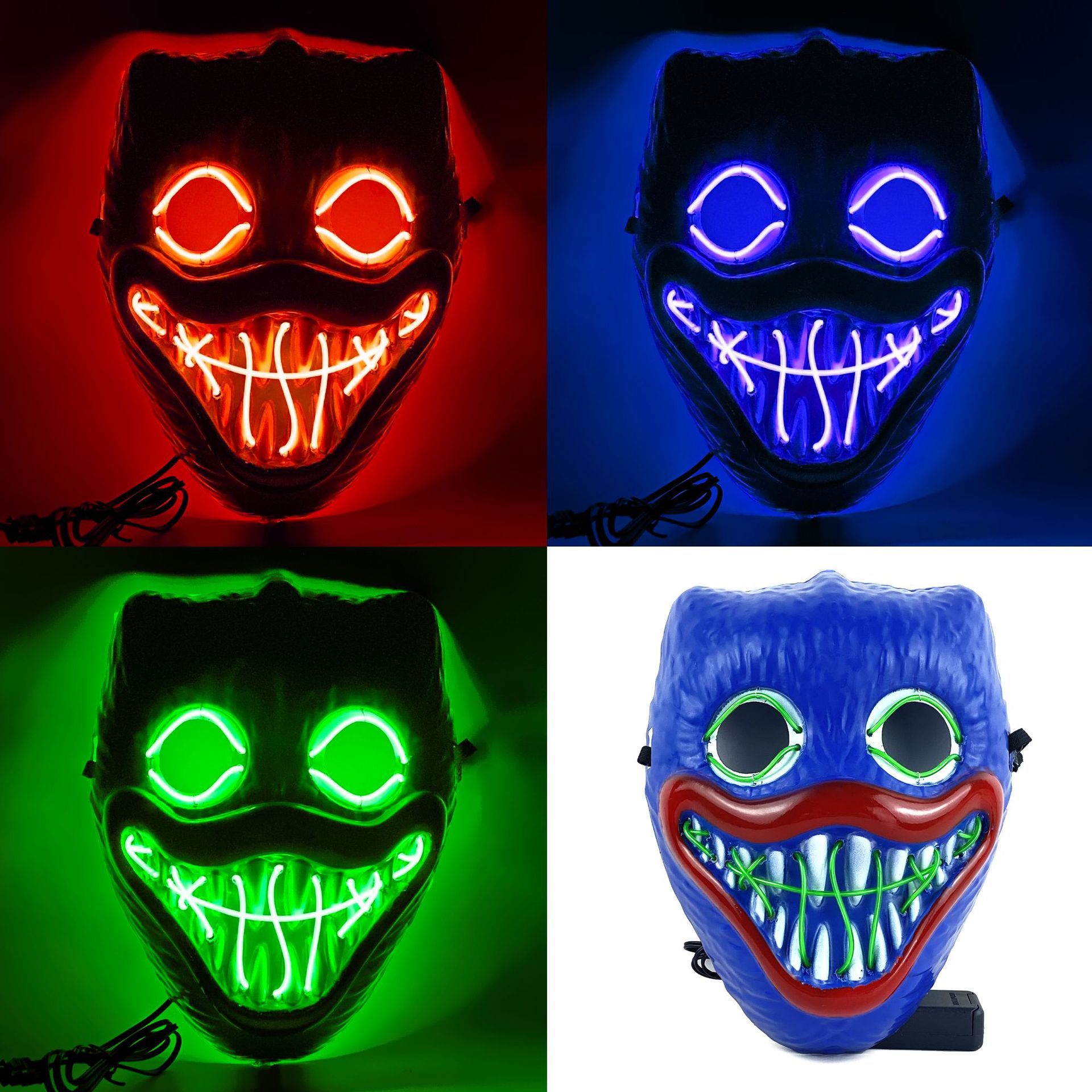 led发光波比的游戏时间 poppy playtime面具 香肠嘴怪兽塑料面具