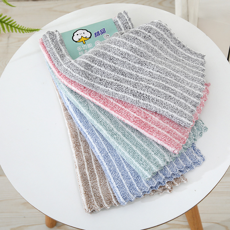 Small Square Towel Wholesale Coral Fleece Small Square Towel Household 5 Pack Rag Towel Saliva Towel Soft Absorbent Square Towel