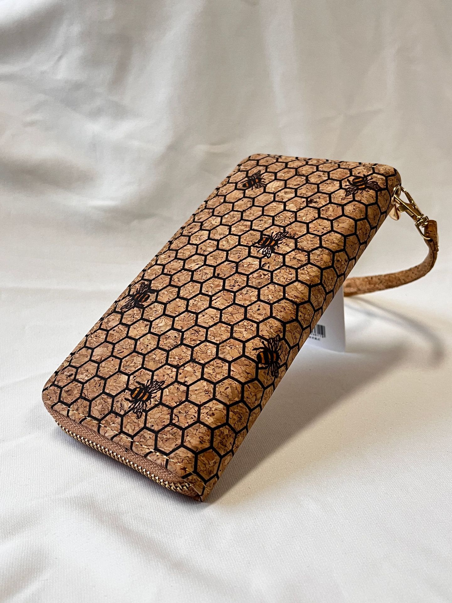 Honeycomb Printed Women's Wallet Multi-Card Card Holder Retro Simple Small Cork Coin Purse Exquisite Creative Design