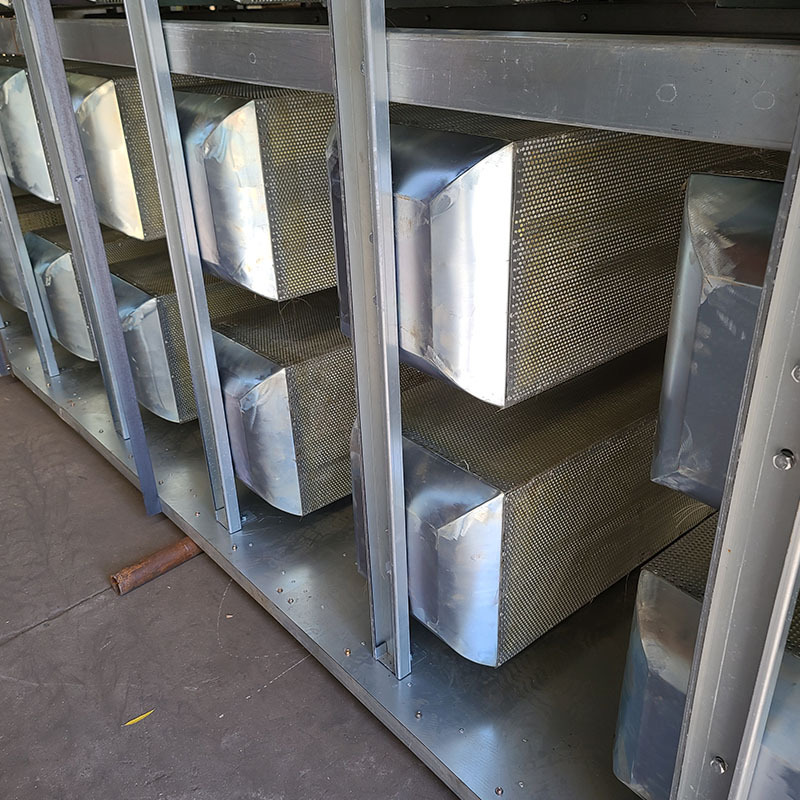 金属外壳矩阵式消声器镀锌板阻性片式消音器宽频片式排风消音器