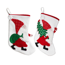晶辰跨境圣诞袜老人糖果袋圣诞树挂件礼物袋儿童节日派对装饰袜