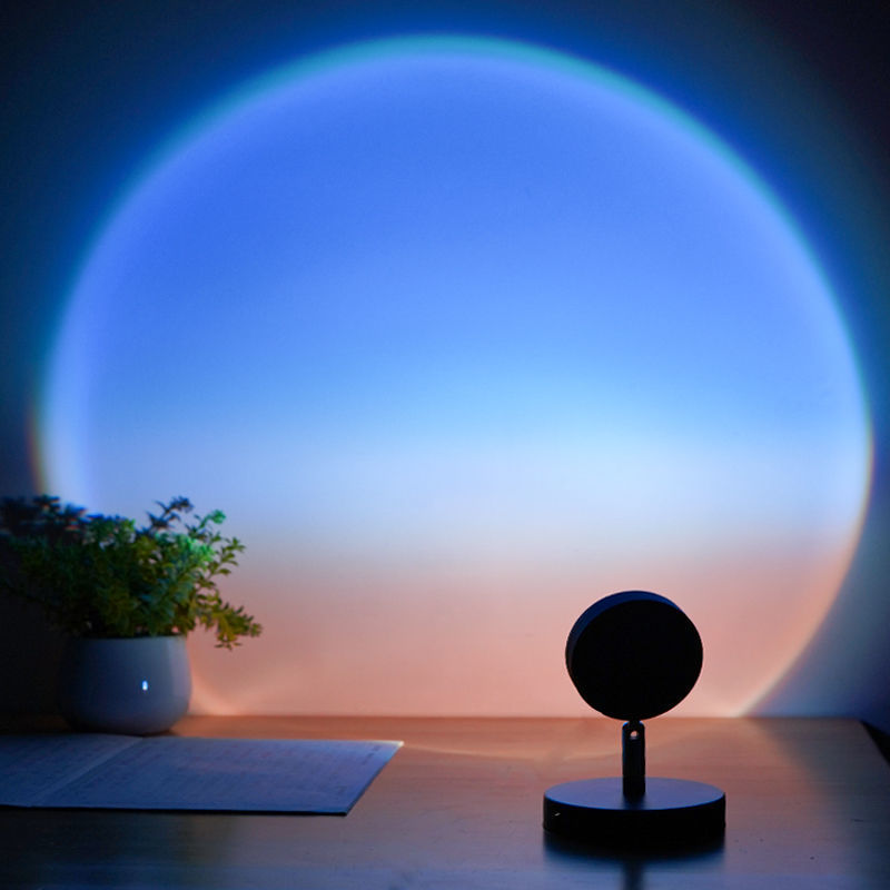 破晓灯网红黎明日落落日夕阳红落地灯房间卧室床头拍照氛围灯光热